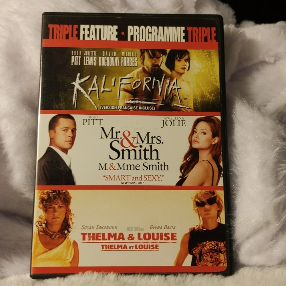 DVD| Kalifornia / Mr. & Mrs. Smith / Thelma & Louise (TRIPLE FEATURE)
